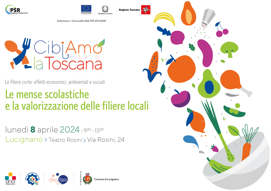 Locandina evento 2Cibiamo la Toscana" dedicato alle mense
